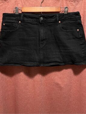 NEW American Eagle SKORT black denim 14